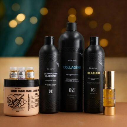 Pack Lissage Collagène 1L + Strong Hair +Masque Cavimiel 500 ML + 3 Boosters Gratuits